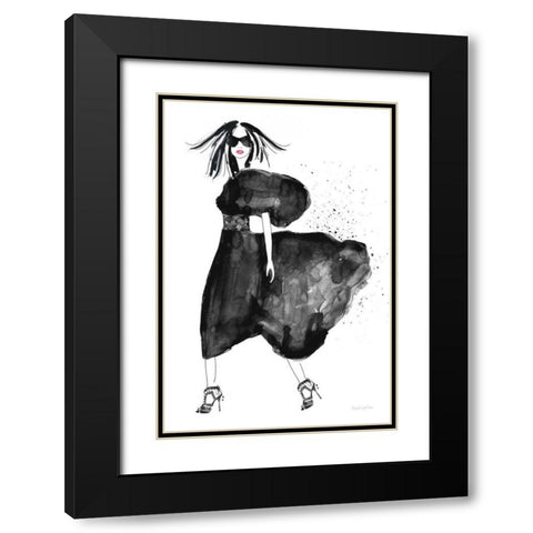 Uptown Fashion I Black Modern Wood Framed Art Print with Double Matting by Charro, Mercedes Lopez