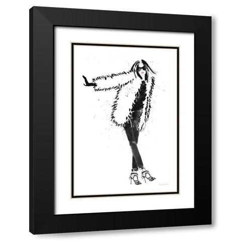 Uptown Fashion II Black Modern Wood Framed Art Print with Double Matting by Charro, Mercedes Lopez