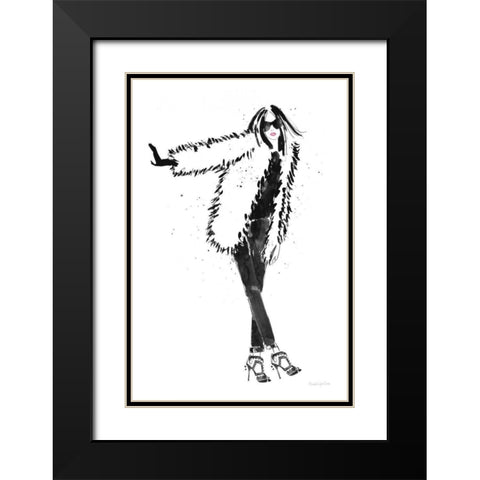 Uptown Fashion II Black Modern Wood Framed Art Print with Double Matting by Charro, Mercedes Lopez