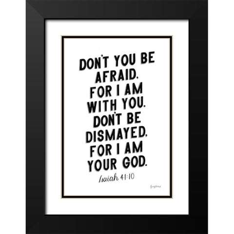 Bible Saying I BW Black Modern Wood Framed Art Print with Double Matting by Thorns, Becky