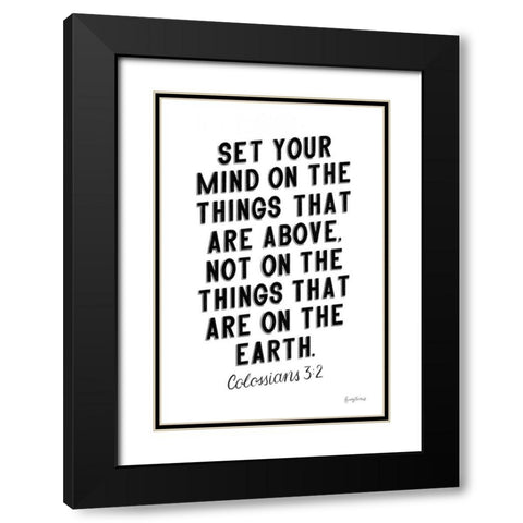 Bible Saying II BW Black Modern Wood Framed Art Print with Double Matting by Thorns, Becky