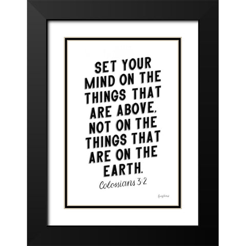 Bible Saying II BW Black Modern Wood Framed Art Print with Double Matting by Thorns, Becky