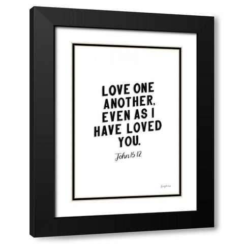 Bible Saying III BW Black Modern Wood Framed Art Print with Double Matting by Thorns, Becky