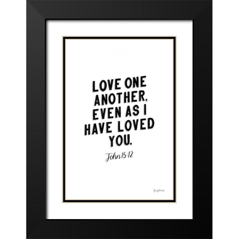 Bible Saying III BW Black Modern Wood Framed Art Print with Double Matting by Thorns, Becky