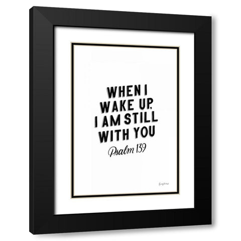 Bible Saying IV BW Black Modern Wood Framed Art Print with Double Matting by Thorns, Becky