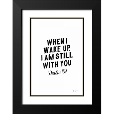Bible Saying IV BW Black Modern Wood Framed Art Print with Double Matting by Thorns, Becky