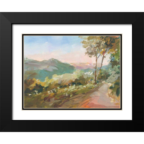 Valley Views Black Modern Wood Framed Art Print with Double Matting by Nai, Danhui