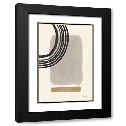 Geo Abstract III Neutral Pink Black Modern Wood Framed Art Print with Double Matting by Thorns, Becky