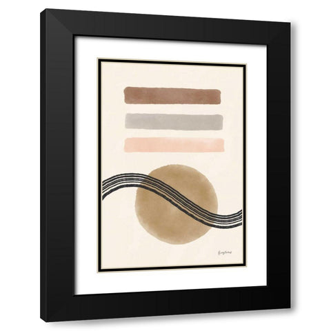 Geo Abstract IV Neutral Pink Black Modern Wood Framed Art Print with Double Matting by Thorns, Becky