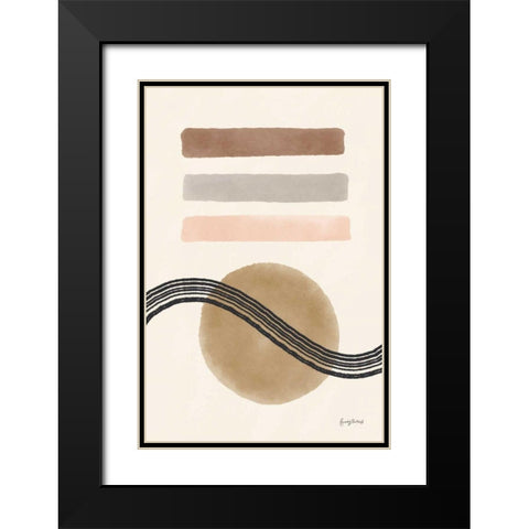 Geo Abstract IV Neutral Pink Black Modern Wood Framed Art Print with Double Matting by Thorns, Becky