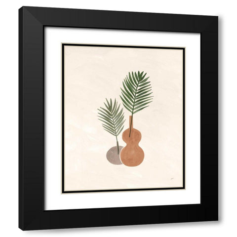 Palm Vessels I Black Modern Wood Framed Art Print with Double Matting by Panganiban, Karyn