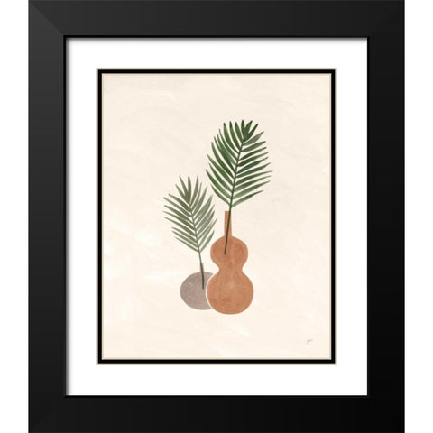 Palm Vessels I Black Modern Wood Framed Art Print with Double Matting by Panganiban, Karyn