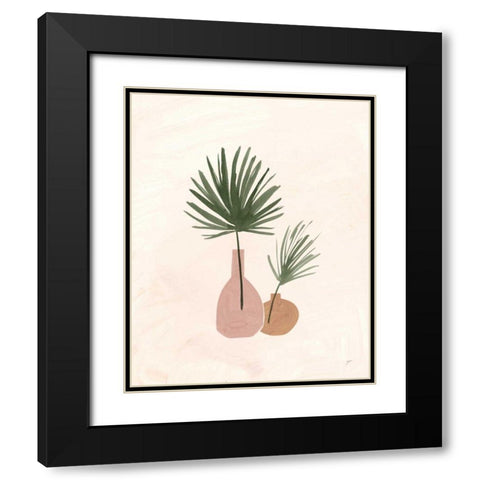 Palm Vessels II Black Modern Wood Framed Art Print with Double Matting by Panganiban, Karyn