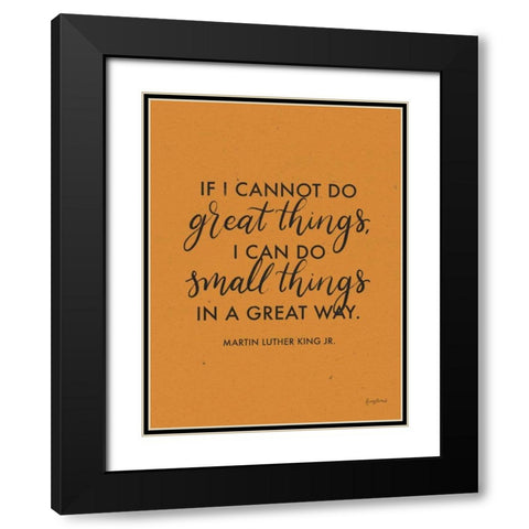 Words of Wisdom III Orange Crop Black Modern Wood Framed Art Print with Double Matting by Thorns, Becky