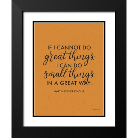 Words of Wisdom III Orange Crop Black Modern Wood Framed Art Print with Double Matting by Thorns, Becky