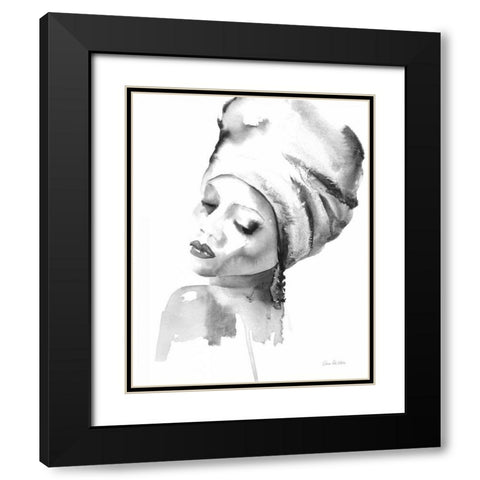 Woman I BW Black Modern Wood Framed Art Print with Double Matting by Valle, Aimee Del