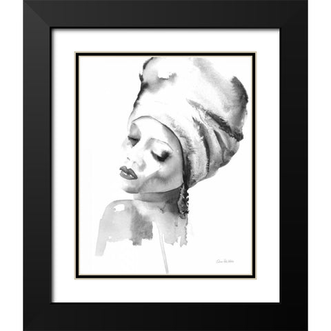 Woman I BW Black Modern Wood Framed Art Print with Double Matting by Valle, Aimee Del
