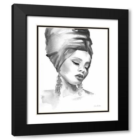 Woman II BW Black Modern Wood Framed Art Print with Double Matting by Valle, Aimee Del
