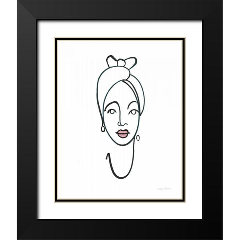 Beauty I Pink Lips Black Modern Wood Framed Art Print with Double Matting by Tillmon, Avery