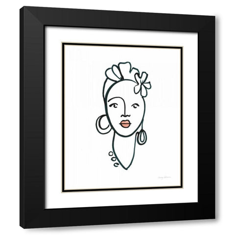 Beauty III Pink Lips Black Modern Wood Framed Art Print with Double Matting by Tillmon, Avery