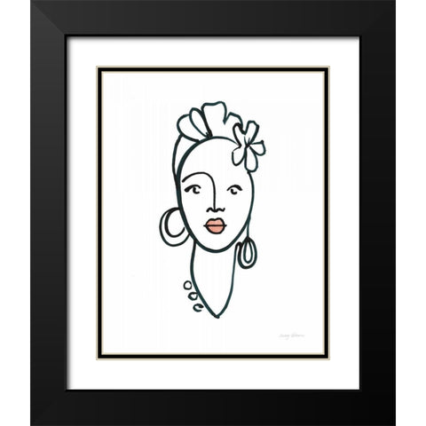 Beauty III Pink Lips Black Modern Wood Framed Art Print with Double Matting by Tillmon, Avery