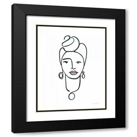 Beauty IV Pink Lips Black Modern Wood Framed Art Print with Double Matting by Tillmon, Avery