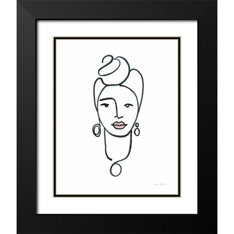 Beauty IV Pink Lips Black Modern Wood Framed Art Print with Double Matting by Tillmon, Avery