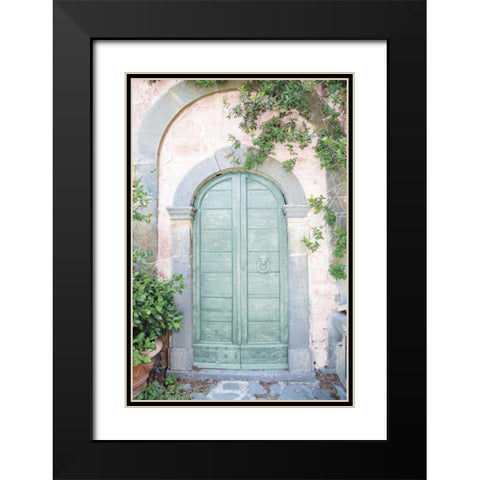 Venice Doorway Light Black Modern Wood Framed Art Print with Double Matting by Aledanda