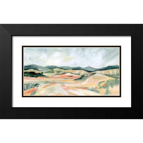 Vermillion Landscape III Black Modern Wood Framed Art Print with Double Matting by Pete, Katrina