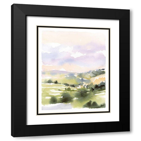 Spring Hills I Black Modern Wood Framed Art Print with Double Matting by Pete, Katrina
