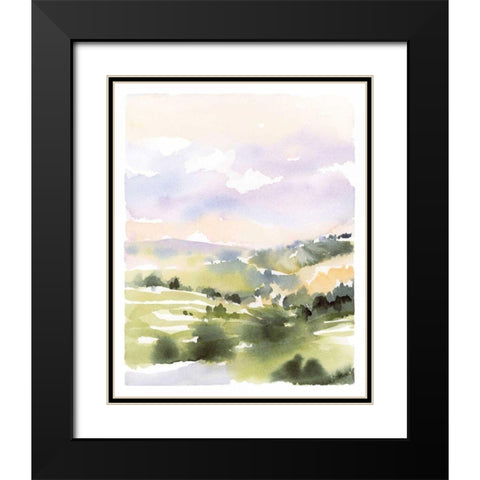 Spring Hills I Black Modern Wood Framed Art Print with Double Matting by Pete, Katrina