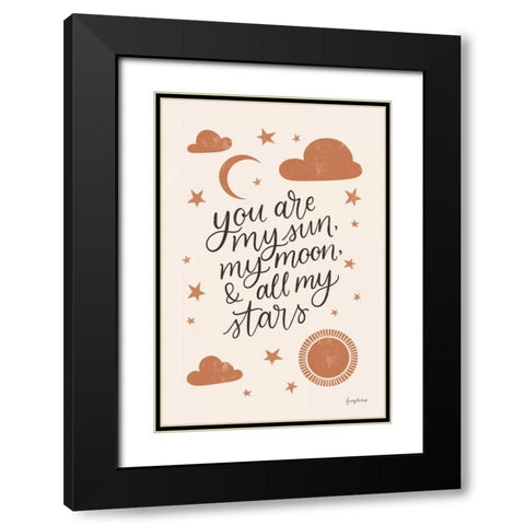 Celestial Boho I Black Modern Wood Framed Art Print with Double Matting by Thorns, Becky