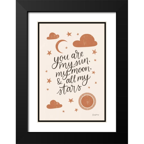 Celestial Boho I Black Modern Wood Framed Art Print with Double Matting by Thorns, Becky