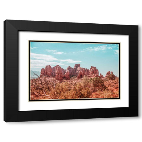 What a View II Black Modern Wood Framed Art Print with Double Matting by Urquhart, Elizabeth