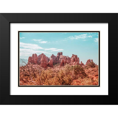 What a View II Black Modern Wood Framed Art Print with Double Matting by Urquhart, Elizabeth
