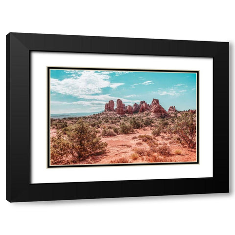 What a View III Black Modern Wood Framed Art Print with Double Matting by Urquhart, Elizabeth