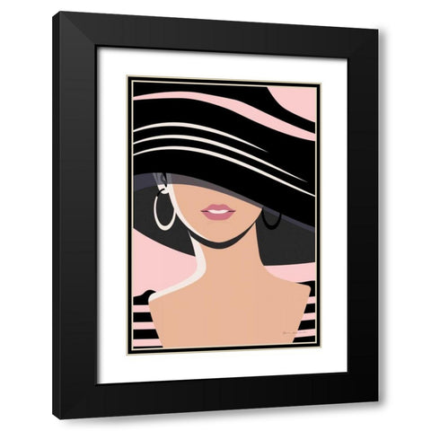 Beach Chic III Blush Black Modern Wood Framed Art Print with Double Matting by Escalante, Omar