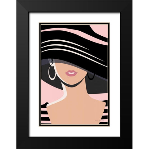 Beach Chic III Blush Black Modern Wood Framed Art Print with Double Matting by Escalante, Omar
