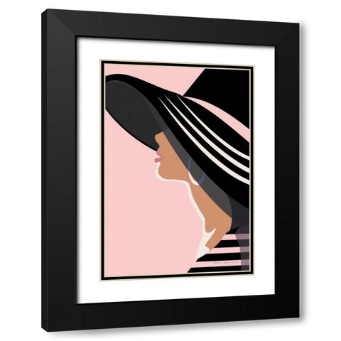 Beach Chic IV Blush Black Modern Wood Framed Art Print with Double Matting by Escalante, Omar