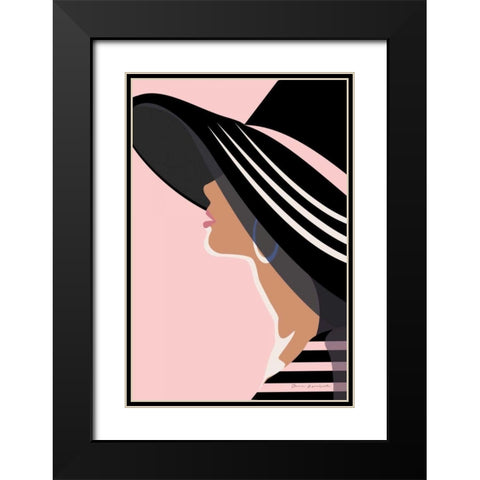 Beach Chic IV Blush Black Modern Wood Framed Art Print with Double Matting by Escalante, Omar