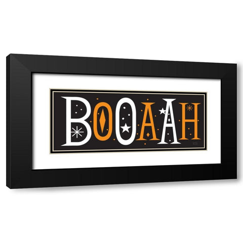Festive Fright Booaah Black Modern Wood Framed Art Print with Double Matting by Mullan, Michael
