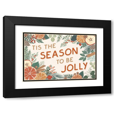 Holiday Spice I Black Modern Wood Framed Art Print with Double Matting by Marshall, Laura