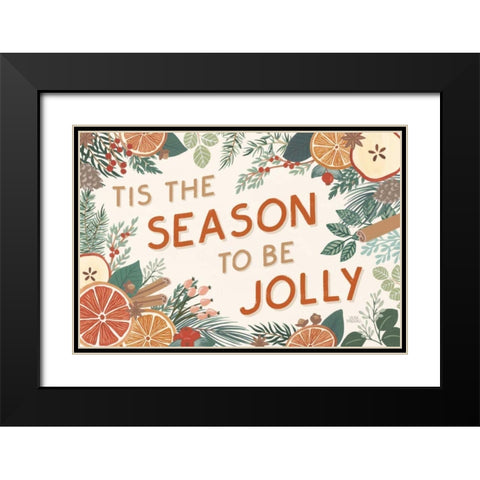 Holiday Spice I Black Modern Wood Framed Art Print with Double Matting by Marshall, Laura