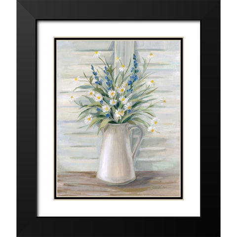 Cottage Windowsill Black Modern Wood Framed Art Print with Double Matting by Vassileva, Silvia