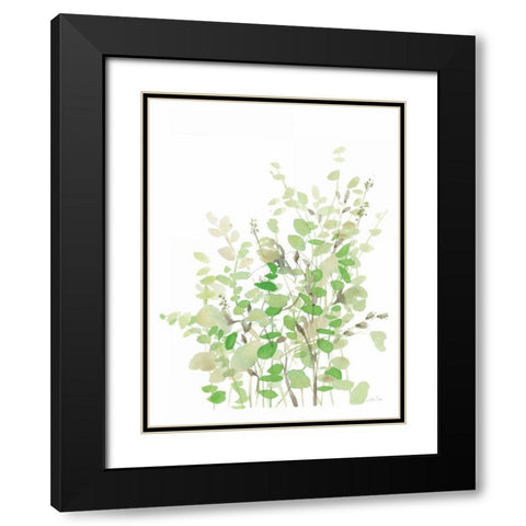 Spring Greens Black Modern Wood Framed Art Print with Double Matting by Pete, Katrina