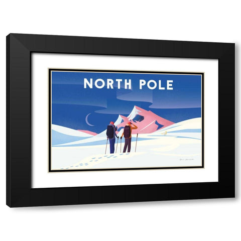 North Pole Black Modern Wood Framed Art Print with Double Matting by Escalante, Omar