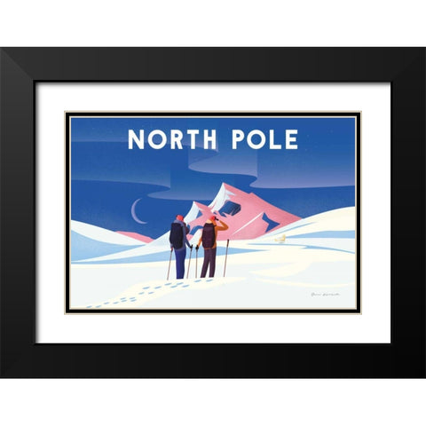 North Pole Black Modern Wood Framed Art Print with Double Matting by Escalante, Omar