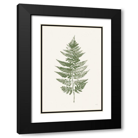 Fern Print I White Crop Black Modern Wood Framed Art Print with Double Matting by Hershey, Moira