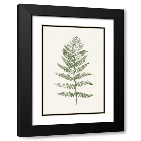 Fern Print II White Crop Black Modern Wood Framed Art Print with Double Matting by Hershey, Moira
