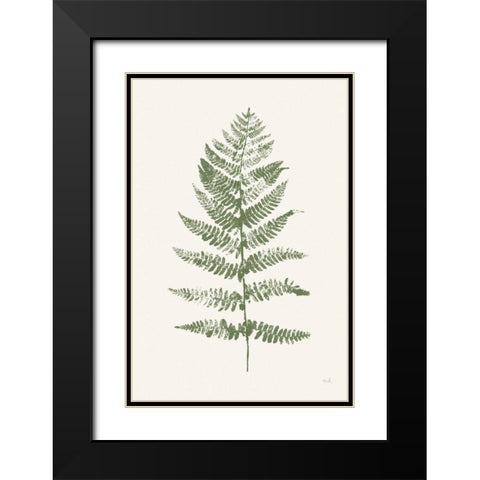 Fern Print II White Crop Black Modern Wood Framed Art Print with Double Matting by Hershey, Moira